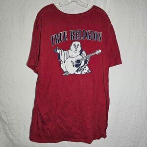 Y2K red true religion plus size tshirt